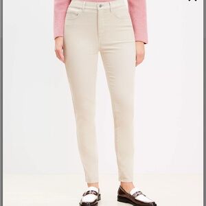 LOFT High Rise Skinny Corduroy Pants 10 / 30 Pearl